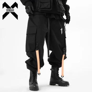 11 Тактические Брюки-карго BYBB'S DARK в стиле хип-Хоп, Мужские Функциональные брюки для Бега Трусцой 2023, Ленты с эластичным поясом, Уличная Одежда, Брюки Techwear 1