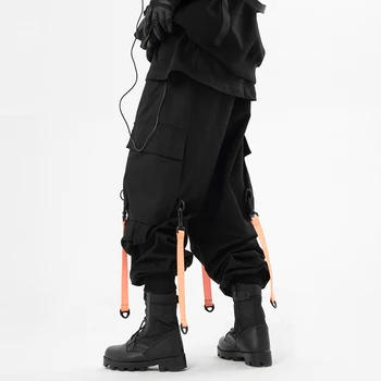 11 Тактические Брюки-карго BYBB'S DARK в стиле хип-Хоп, Мужские Функциональные брюки для Бега Трусцой 2023, Ленты с эластичным поясом, Уличная Одежда, Брюки Techwear 2