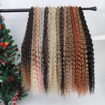 YunRong Наращивание волос для плетения океанских волн, Косички для вязания крючком, афро-локоны, Искусственные Локоны, Синтетические Кудрявые Пряди для наращивания волос 1