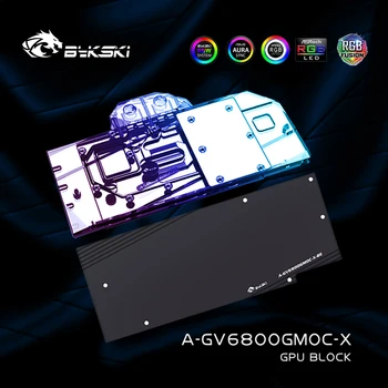 Водоблок видеокарты Bykski Совместим с графическим кулером GIGABYTE RX 6800 GAMING OC RGB M/B SYNC A-GV6800GMOC-X 1