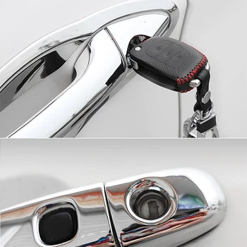 Для Peugeot 3008 2008 ~ 2016 Наклейки для укладки, украшение, хромированная дверная ручка, крышка, краска, ремонт автомобильных аксессуаров 2