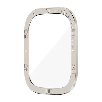 Закаленное стекло для Apple Watch Ultra 49 мм, Защитная пленка для экрана, Защита от Царапин, Металлическая Рамка для iWatch Серии Ultra 49 мм, Аксессуары 2