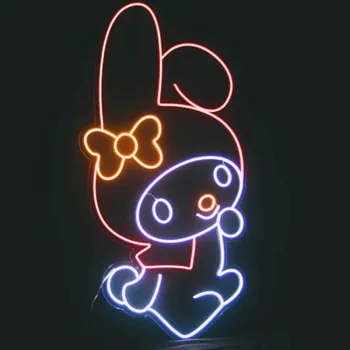 Изготовленный на заказ светодиодный светильник для украшения неоновой вывески с милым животным из мультфильма для детей, День рождения, магазин, праздничный декор, индивидуальный подарок 2