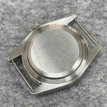 корпус часов из нержавеющей стали 41 мм, алюминиевое кольцо, твердая нижняя крышка из минерального стекла для NH35, корпус для часов с механизмом NH36, запчасти 2