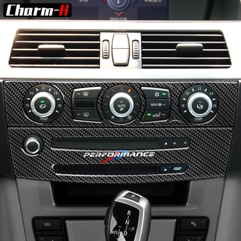 Наклейки из углеродного волокна Для центральной консоли Автомобиля, накладка на CD-панель для BMW E60 5 серии 2004-2010 Аксессуары 1