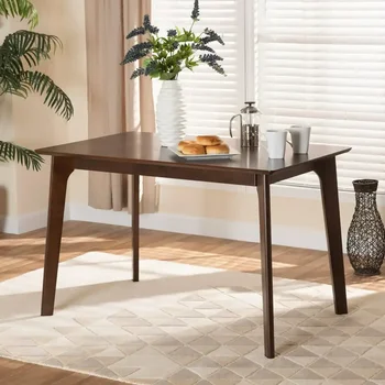 Обеденный стол Seneca и современный темно-коричневый с отделкой из дерева, приставной столик для спальни, чайный столик, Маленький приставной столик Mesas S 1