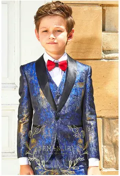 Официальный костюм для мальчика, костюм для мальчиков, официальный костюм для мальчика, детский свадебный костюм, смокинг, шаль Детская одежда с лацканами для мальчиков, одежда для малышей 1