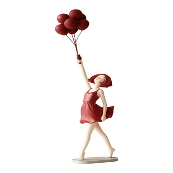 Персонализированный Креативный светильник Роскошное Украшение входа для Девушки с воздушным шаром, Винный шкаф для гостиной, Украшение дома, Сказочное украшение 1