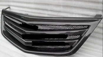 Черный + Текстура из Углеродного волокна, Автомобильный Передний Бампер, Решетка Радиатора, Накладка, подходит Для Honda Accord 2013-2014 2